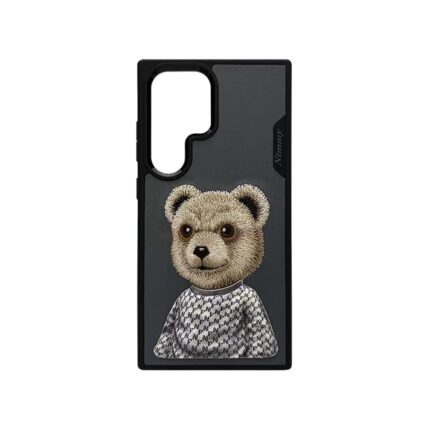 For Samsung Galaxy S24 Ultra Nimmy Friends Embroidery Phone Case & Cover for Samsung Galaxy S24 Ultra (Bear)