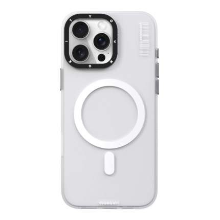 YOUNGKIT Hidden Sand Matte Texture Magnetic Premium Case For iPhone 16 Pro - White