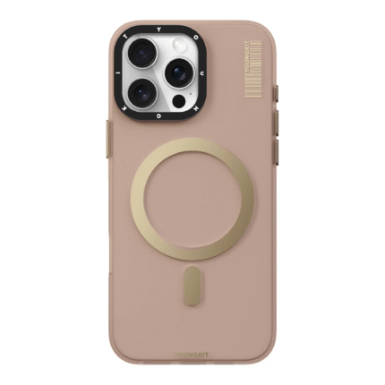 YOUNGKIT Hidden Sand Matte Texture Magnetic Premium Case For iPhone 16 Pro - Desert Gold