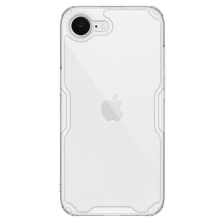 Nillkin Case for Apple iPhone 16e Nature TPU Pro Border + PC Back & Impact Resist Edges Soft Flexible White Color