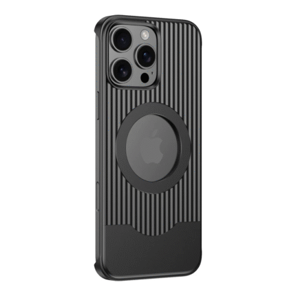 Magsafe Wireless Charging Metal Rugged Shockproof Case For iPhone 16 Pro - Black