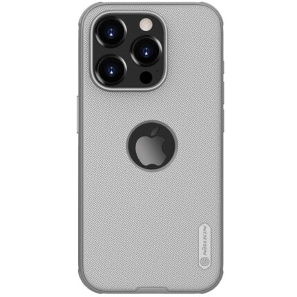 Nillkin Case for Apple iPhone 15 Pro (6.1" Inch) Super Frosted Shield Pro Hard Back Soft Border (PC + TPU) Shock Absorb Cover Raised Bezel Camera Protect PC Without Logo Cut Grey Color