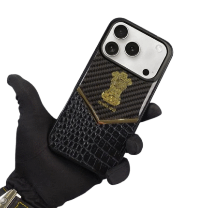 Satyamev Jayate Elite Textured Leather Croco Pattern Case For iPhone 17 Pro Max - Gold