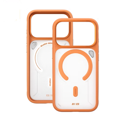 Frosted Heat Dissipation Stand Magnetic Premium Case For iPhone 17 Pro Max - Orange